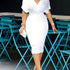 Cinched Waist Bodycon Pearl Decor - MyEmpired