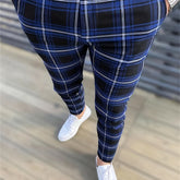 Elegant Plaid Slacks, Men&