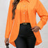 Solid Color Button Front Shirt, Elegant Long Sleeve Shirt For Spring & Fall, Women&