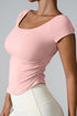 Round Neck Short Sleeve Active T-Shirt - MyEmpired