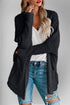 Double Take Pocketed Open Front Long Sleeve Cardigan - MyEmpired
