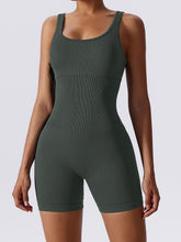 Basic Bae Ribbed Sleeveless Active Romper - MyEmpired