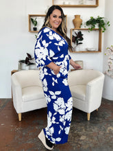 Double Take Full Size Printed Tie Back Wide Leg Jumpsuit - MyEmpired