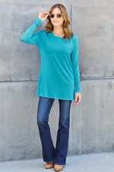 Basic Bae Full Size Round Neck Long Sleeve Top - MyEmpired