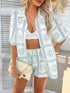 Devine Printed Collared Neck Half Sleeve Top and Shorts Set - MyEmpired