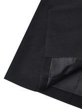 Elegant V-Neck Buttoned A-Line Dress for Women - Polyester Solid Color Tailored Fit Dress for Adults, Woven, Autumn/Winter Collection - MyEmpired