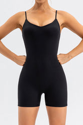 Spaghetti Strap Round Neck Romper - MyEmpired