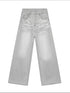 Washed Cat Whisker Straight-Leg Jeans - MyEmpired