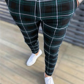 Elegant Plaid Slacks, Men&