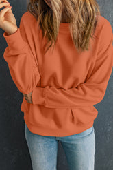 Round Neck Dropped Shoulder Sweatshirt - MyEmpired