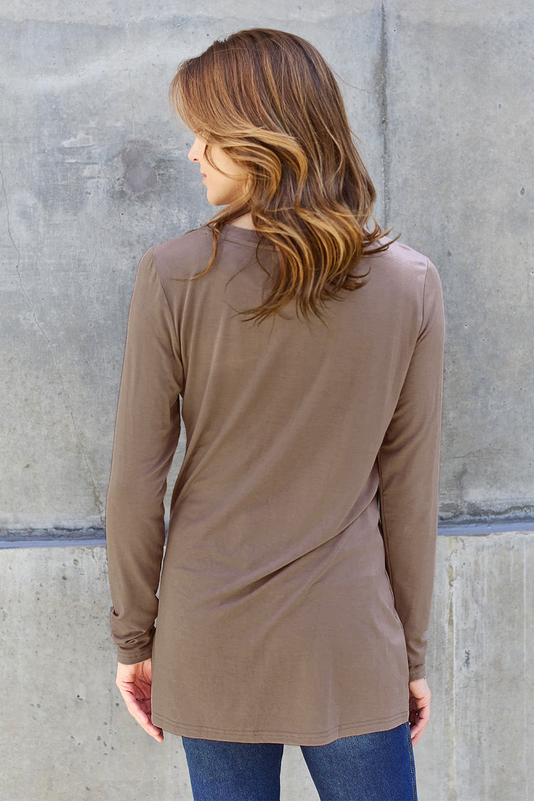 Basic Bae Full Size Round Neck Long Sleeve Top - MyEmpired