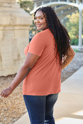 Basic Bae Bamboo Full Size V-Neck Short Sleeve T-Shirt - MyEmpired