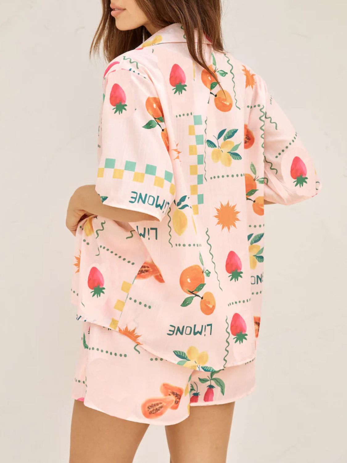 Printed Button Down Shirt and Shorts Set - MyEmpired
