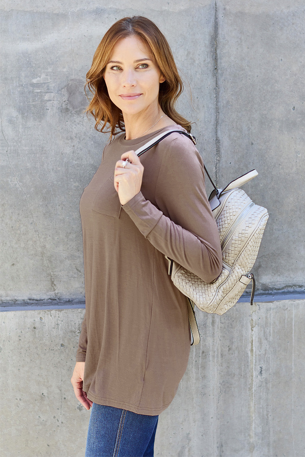 Basic Bae Full Size Round Neck Long Sleeve Top - MyEmpired