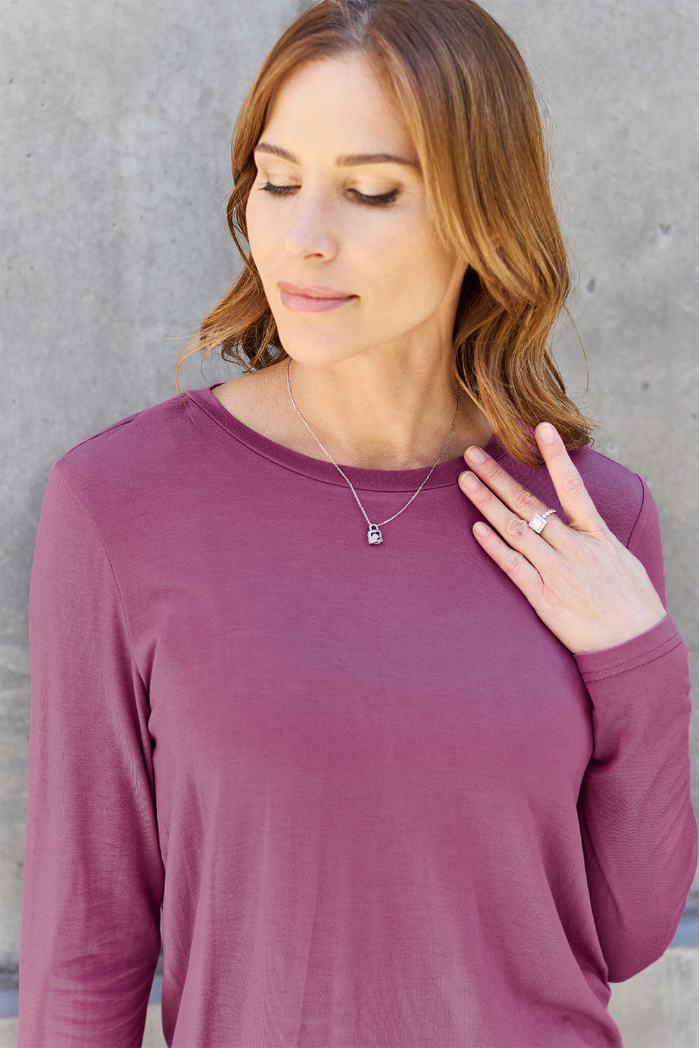 Basic Bae Full Size Round Neck Long Sleeve Top - MyEmpired