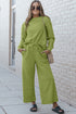 Double Take Full Size Textured Long Sleeve Top and Drawstring Pants Set - MyEmpired