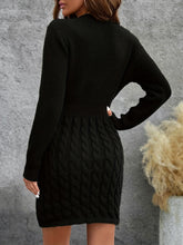 Stylish Long Sleeve Round Neck Knit Dress for Women - Elegant Polyester Autumn/Winter Fashion with Waist Tie, Comfortable and Versatile - Perfect for Daily Wear and Special Occasions - MyEmpired