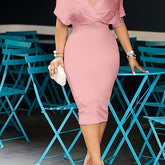 Cinched Waist Bodycon Pearl Decor - MyEmpired