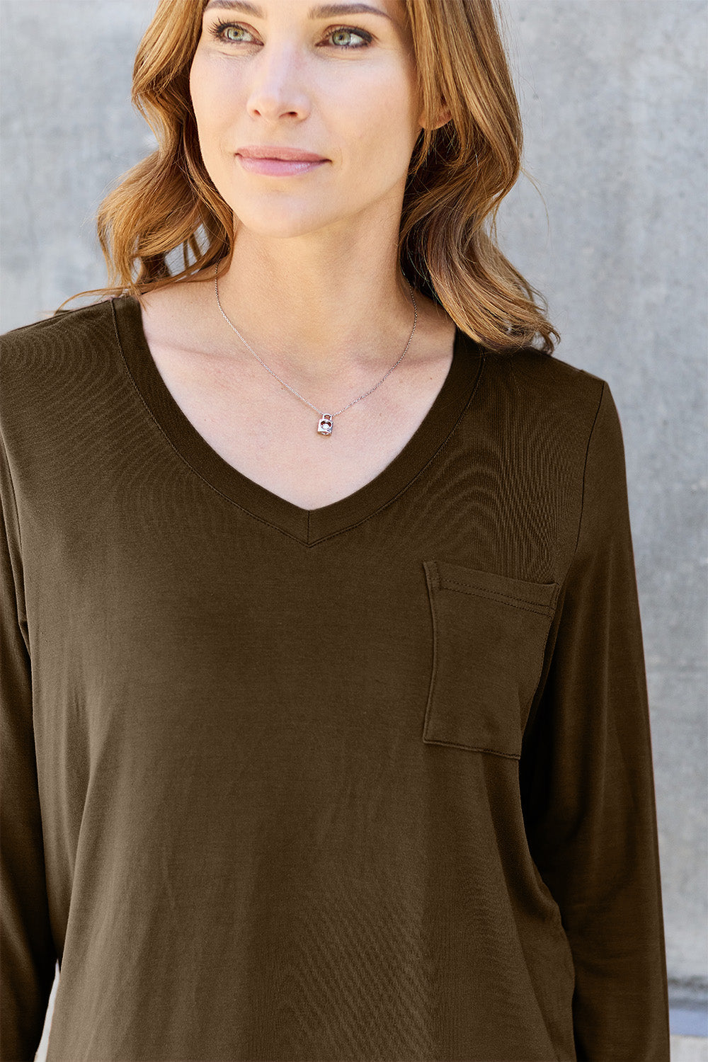 Basic Bae Full Size V-Neck Long Sleeve Top - MyEmpired
