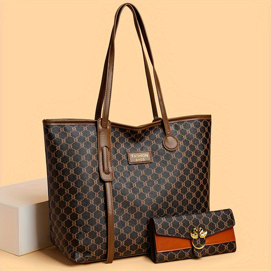 Handbags with Random Printing Design (2-Piece Set) - MyEmpired