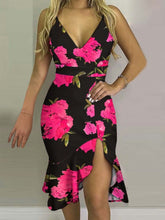 Floral Print Ruffle Hem Dress - MyEmpired