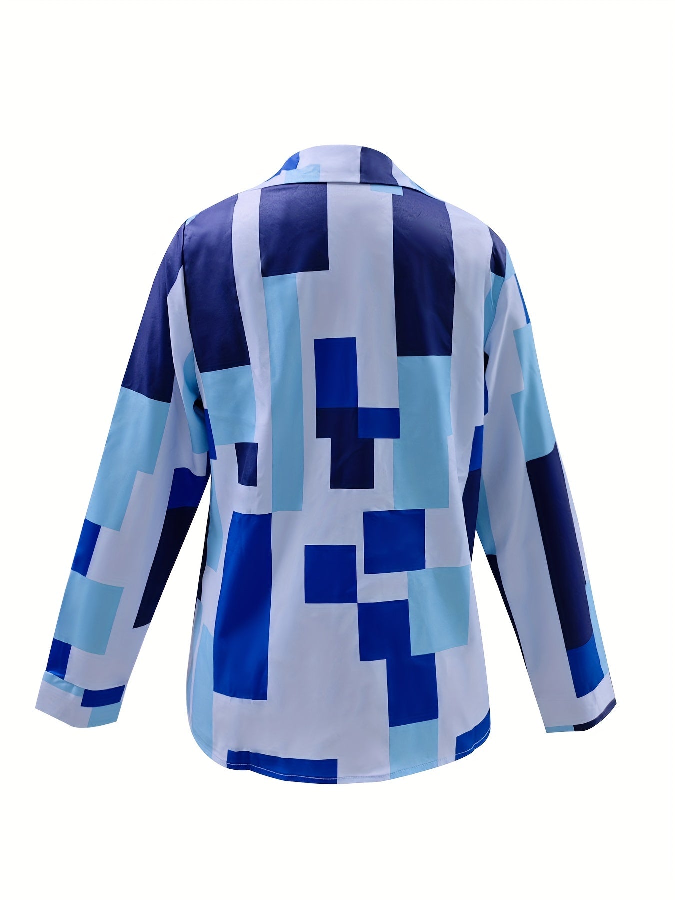 Color Block Button Front Shirt - MyEmpired