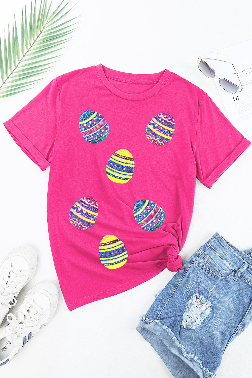 Sequin Easter Egg Short Sleeve T-Shirt - MyEmpired