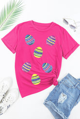 Sequin Easter Egg Short Sleeve T-Shirt - MyEmpired