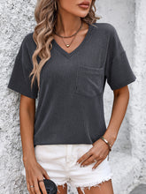 Mandy V-Neck Dropped Shoulder T-Shirt - MyEmpired