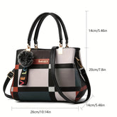 Grid Patterned Shoulder Bag - MyEmpired