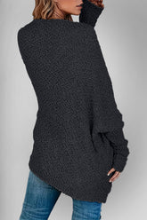 Double Take Pocketed Open Front Long Sleeve Cardigan - MyEmpired