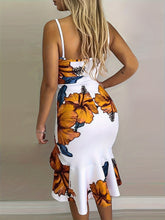 Floral Print Ruffle Hem Dress - MyEmpired