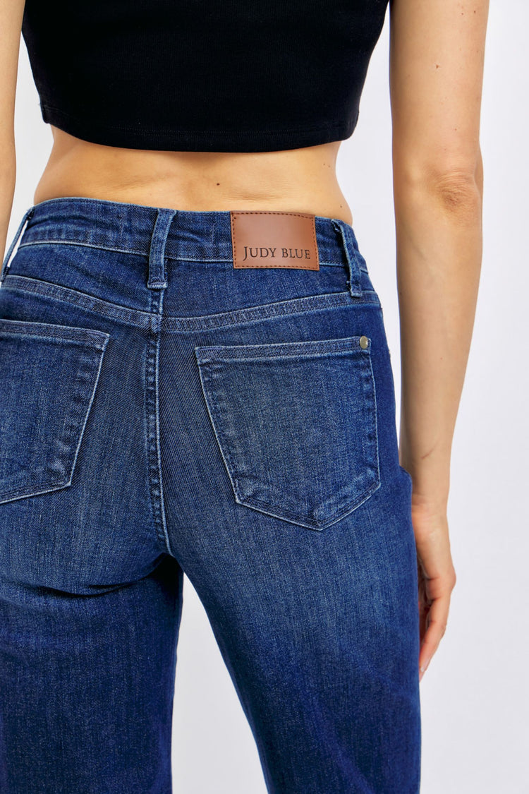 Judy Blue Full Size Tummy Control Straight Jeans Plus Size - MyEmpired