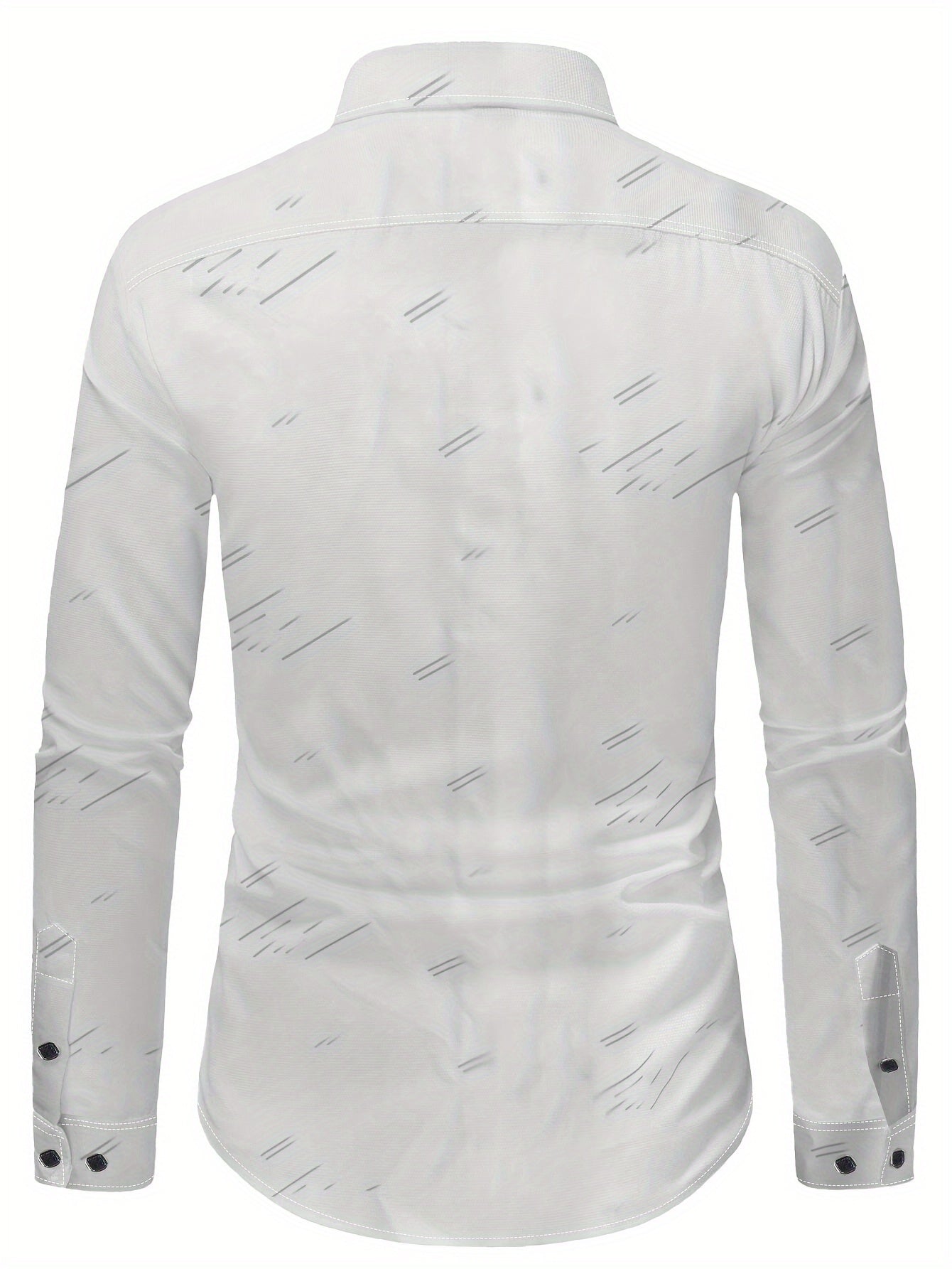 Long Sleeve Casual Button Up Shirt For Formal Occasions