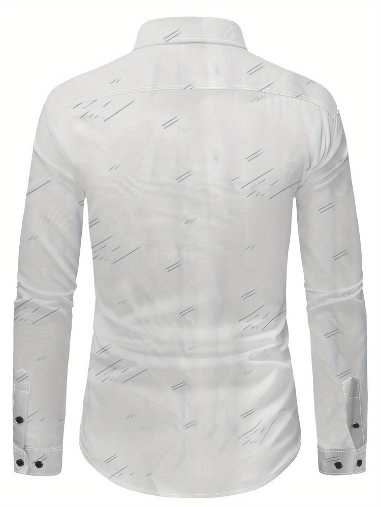 Long Sleeve Casual Button Up Shirt For Formal Occasions - MyEmpired
