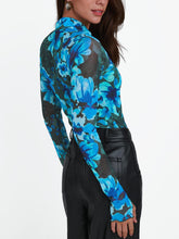 Floral Mock Neck Long Sleeve T-Shirt - MyEmpired