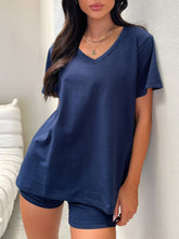V-Neck T-Shirt and Shorts Set - MyEmpired