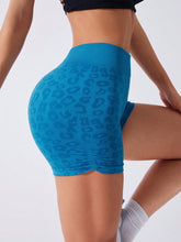 Ruched Leopard High Waist Active Shorts - MyEmpired