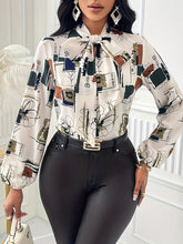 Elegant Geometric Print Blouse - MyEmpired