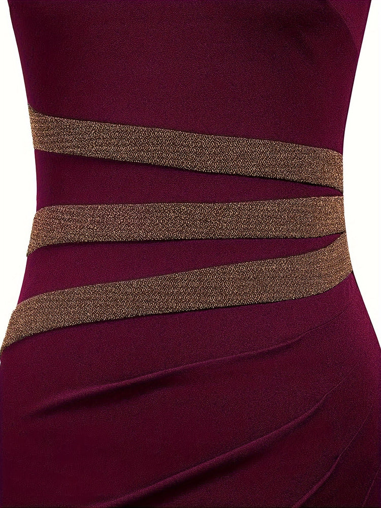 Contrast Trim Bodycon Dress - MyEmpired