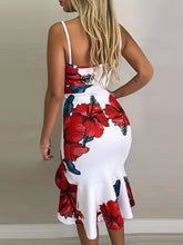 Floral Print Ruffle Hem Dress - MyEmpired