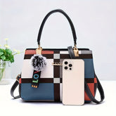 Grid Patterned Shoulder Bag - MyEmpired