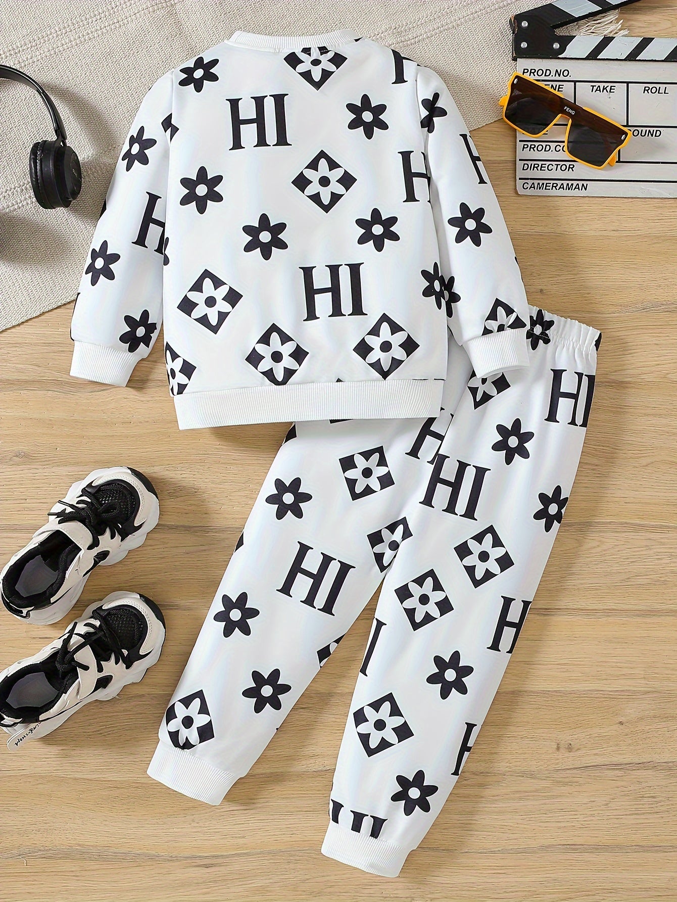 Boys' 2pcs Set: Comfy Knit Long Sleeve T-Shirt & Pants