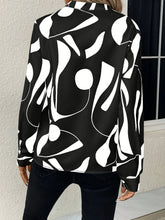 Geo Print V Neck Blouse - MyEmpired