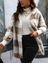Plaid Long Sleeve Hooded Coat - MyEmpired