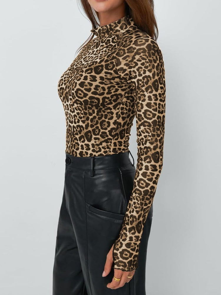 Lovelet Mock Neck Long Sleeve Top - MyEmpired