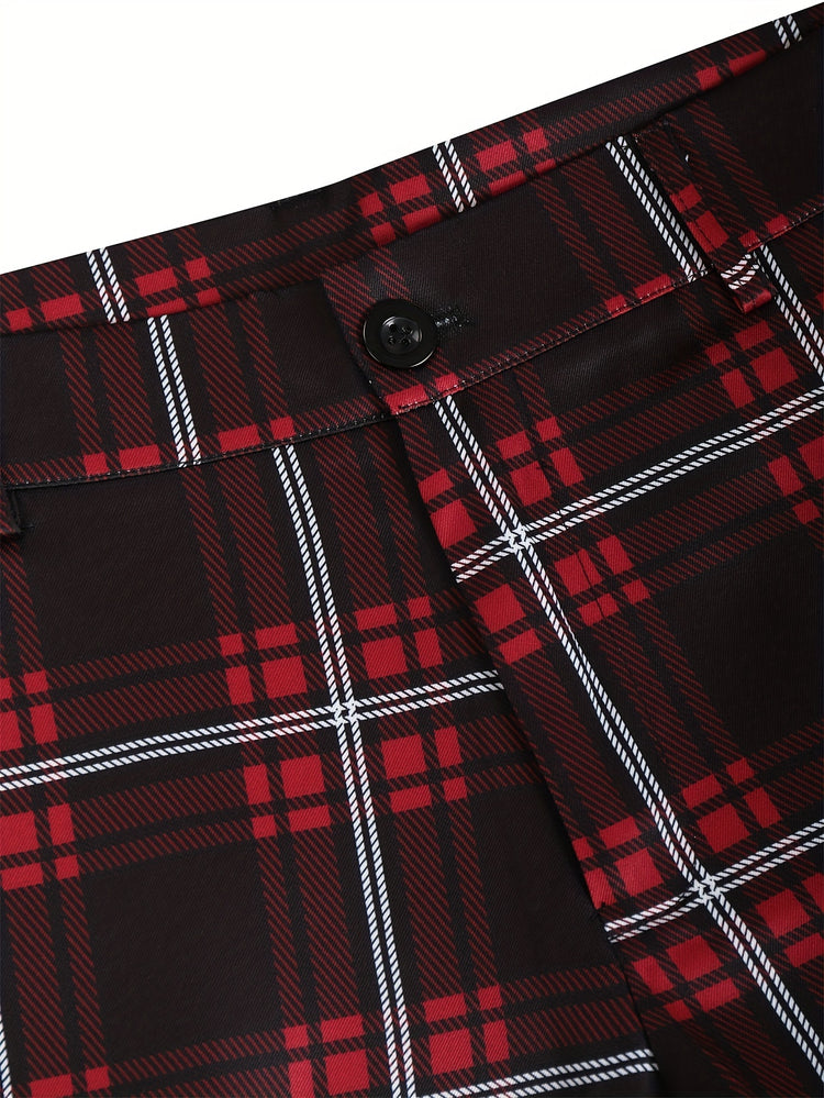 Elegant Plaid Slacks, Men&