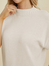 Double Take Full Size Mock Neck Short Sleeve Sweater - MyEmpired