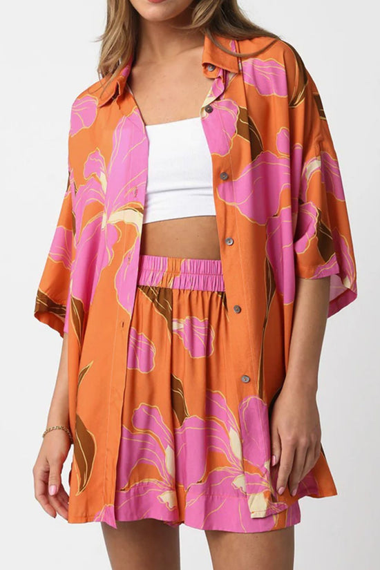 Floral Print Shirt and Shorts Set - MyEmpired