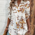 Elegant Floral Print Notched Collar Blouse - MyEmpired